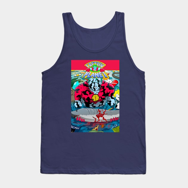 CAPTAIN PLANET SHARK Tank Top by GOUP